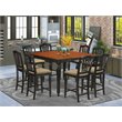 Pemberly Row 9-Piece Wood Dining Set with Black and Cherry Finish