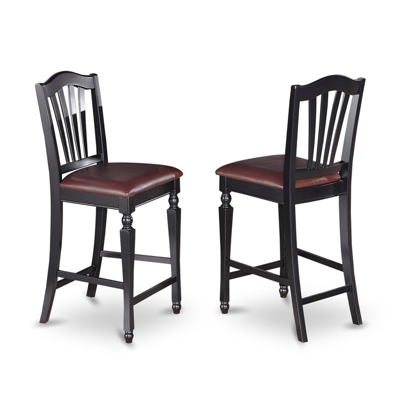 Pemberly Row 9-Piece Wood Dining Table Set with Black and Cherry Finish