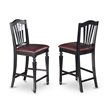 Pemberly Row 9-Piece Wood Dining Table Set with Black and Cherry Finish