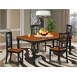 Pemberly Row 5-Piece Wood Kitchen Set in Black and Cherry Finish