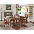 Pemberly Row 7-Piece Traditional Wood Dining Set in Mahogany Finish
