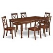 Pemberly Row 7-Piece Traditional Wood Dining Set in Mahogany Finish