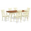Pemberly Row 7-Piece Buttermilk & Cherry Wood Dining Room Set