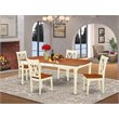 Pemberly Row 5-Piece Dining Set with X-Back Chairs in Buttermilk & Cherry