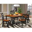 Pemberly Row 5-Piece Wood Kitchen Table Set in Black and Cherry Finish
