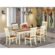 Pemberly Row 7-Piece Dining Set with Butterfly Leaf in Buttermilk/Cherry