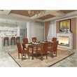 Pemberly Row 7-Piece Mahogany Dining Set with PU Leather Chairs