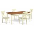 Pemberly Row 5-Piece Wood Dining Set with Buttermilk and Cherry Finish