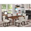 Pemberly Row 7-Piece Wood Dining Set with Butterfly Leaf in Mahogany