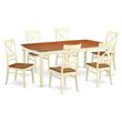 Pemberly Row 7-Piece Dining Set in Buttermilk and Cherry Finish