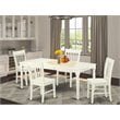 Pemberly Row 5-Piece Wood Dining Table Set in Linen White Finish
