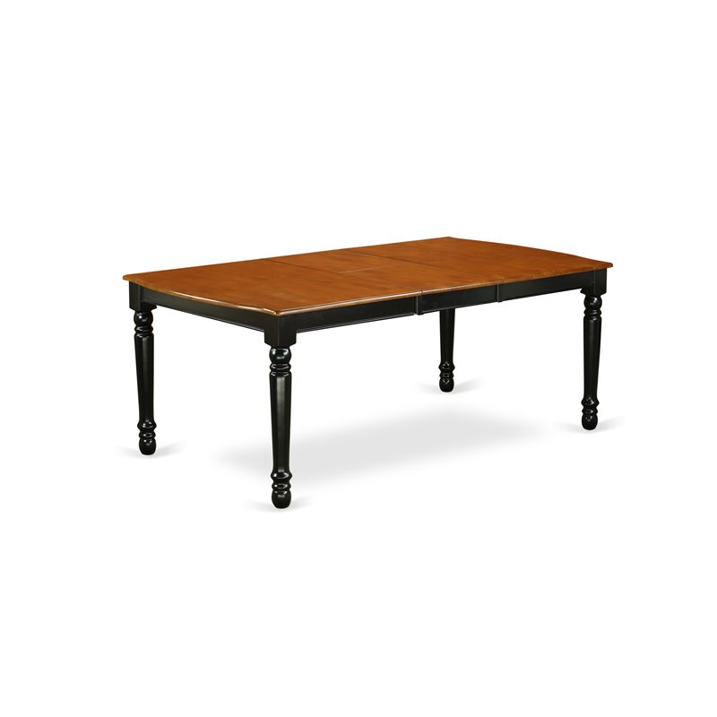Pemberly Row 9-Piece Dining Table Set in Black and Cherry Finish