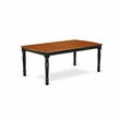 Pemberly Row 9-Piece Dining Table Set in Black and Cherry Finish