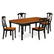 Pemberly Row 5-Piece Wood Dining Set with Black and Cherry Finish