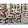 Pemberly Row 5-Piece Rustic Wood Dining Set in Mahogany and Light Tan