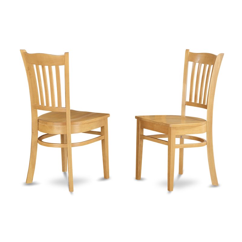 Pemberly Row 5-Piece Wood Dining Table Set with Chairs in Oak Finish