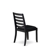 Pemberly Row 5-Piece Black Rubberwood Dining Set with Stackable Chairs
