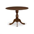Pemberly Row 5-Piece Wood Dining Set with Drop Leaves in Antique Walnut
