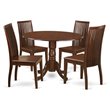 Pemberly Row 5-Piece Wood Kitchen Set with Drop-Leaf in Mahogany Finish