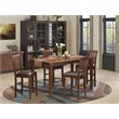 Pemberly Row 5-Piece Counter Height Wood Dining Set in Mahogany