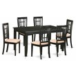 Pemberly Row 7-Piece Wood Dining Room Table Set in Black Finish