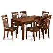 Pemberly Row 7-Piece Dining Room Set Wood in Mahogany Finish