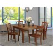Pemberly Row 5-Piece Wood Dining Table Set with Chairs in Mahogany