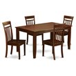 Pemberly Row 5-Piece Traditional Wood Kitchen Set in Mahogany Finish