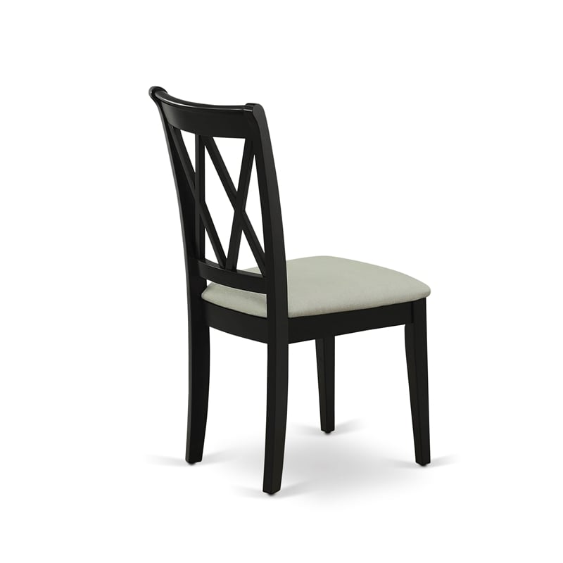 Pemberly Row 3-Piece Dining Set with Double X Back Chairs in Black/Cherry