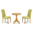 Pemberly Row 3-Piece Oak Wood Dining Table and Chair Set with Round Top