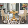 Pemberly Row 3-Piece Traditional Wood Dining Set in Oak Finish