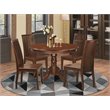 Pemberly Row 5-Piece Wood Dining Table Set in Mahogany Finish