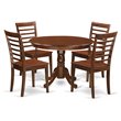 Pemberly Row 5-Piece Wood Table and Chair Dining Set in Mahogany