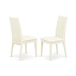 Pemberly Row 5-Piece Dining Set with Linen Fabric Chairs and White Table