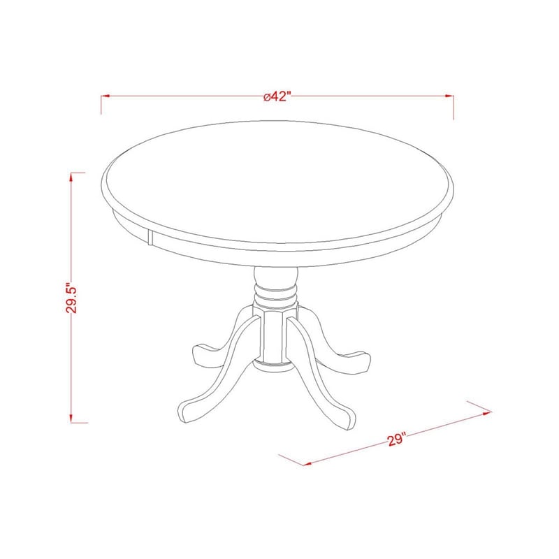 Pemberly Row 3-Piece Dining Set with Round Cappuccino Table and Chairs