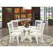 Pemberly Row 5-Piece Wood Dining Table and Chair Set in Linen White