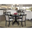 Pemberly Row 5-Piece Dining Set in Wire Brushed Black and Shitake