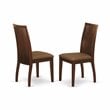 Pemberly Row 5-Piece Wood Dining Set with Slatted Chair Backs in Mahogany
