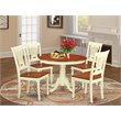 Pemberly Row 5-Piece Round Dining Set in Buttermilk & Cherry Finish