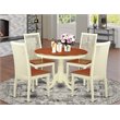 Pemberly Row 5-Piece Wood Dining Set in Buttermilk and Cherry Finish