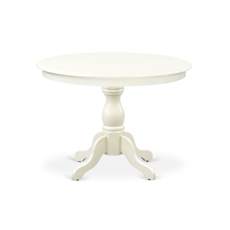 Pemberly Row 3-Piece Wood Dining Set in Linen White and Smoke Finish