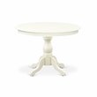 Pemberly Row 3-Piece Wood Dining Set in Linen White and Smoke Finish