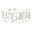 Pemberly Row 7-Piece Dining Set with Leather Seats and Extendable Table
