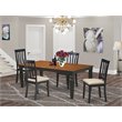 Pemberly Row 5-Piece Wood Kitchen Dining Set in Black and Cherry Finish
