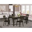 Pemberly Row 5-Piece Wood Dining Set with Rectangular Table in Cappuccino