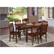 Pemberly Row 7-Piece Wood Dining Table Set with Chairs in Mahogany