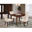 Pemberly Row 5-Piece Wood Table and Dining Chair Set in Mahogany