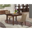 Pemberly Row 3-Piece Wood Dining Set in Mahogany and Light Sable Finish