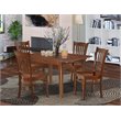 Pemberly Row 5-Piece Wood Dining Set in Rich Mahogany Finish