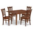 Pemberly Row 5-Piece Wood Dining Set in Rich Mahogany Finish